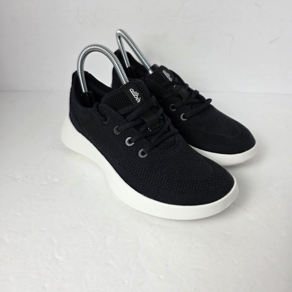 Allbirds Tree Runner Go Womens Natural Black Sneakers Size 7 - Picture 2 of 9
